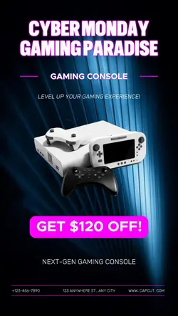 Black Cyber Monday Sale Instagram Story