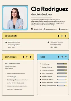 Business Resume Graphic Gesigner