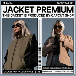 2 Multi-product Image Women's Clothes Jacket Premium Product Display Instagram Post