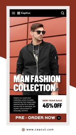 Man Fashion New Year Sale Instagram Story