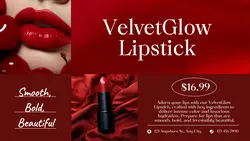 Beauty Product DIsplay Red Facebook Cover