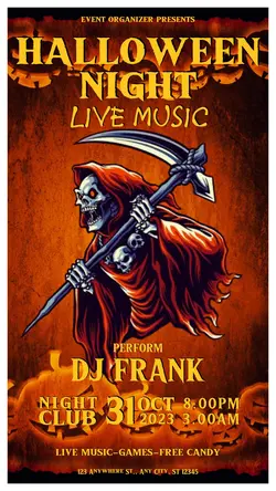 Halloween Night Live Music Event Instagram Story