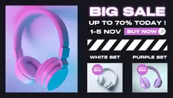 Electronics Headset Super Sale Promotion Page