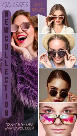 fashion glasses product display tiktok post