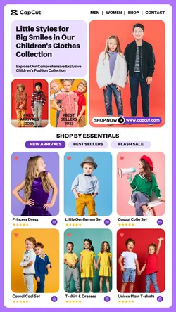 9 Multi-product Image Children's Clothes Collection Product Display