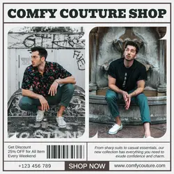 Fashion Industry Man Clothing Promo Instagram Post