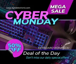 Digital Cyber Monday Sale Facebook Post