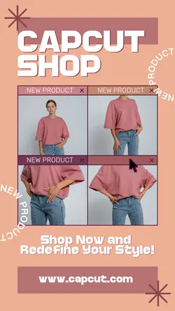 Fashion T-Shirt New Product Display Instagram Story