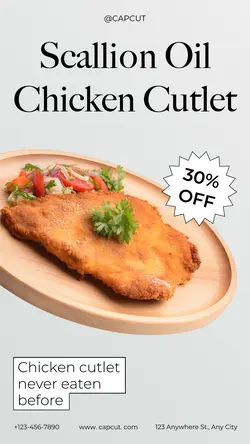 Foods & Beverage Chicken Cutlet Discount Minimalist