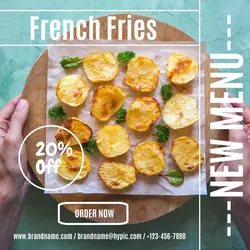 Food French Fries new menu instagram post