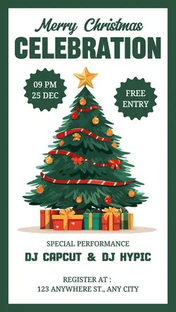 Merry Christmas Celebration Invitation Instagram Story
