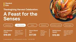Thanks Giving Food Green Facebook AD 