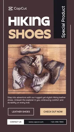 Fashion Industry Instagram Story Hiking Leather Shoes