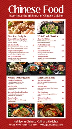 Food & Beverage Chinese Food Menu Instagram Story