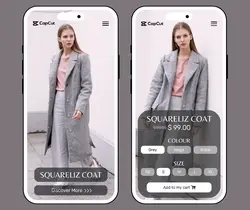 fashion woman coat product display