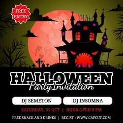 Halloween Party Invitation Instagram Post