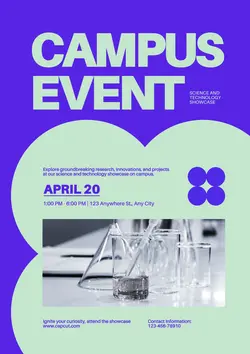 Non-Marketing Campus Event Poster Purple Minimalist