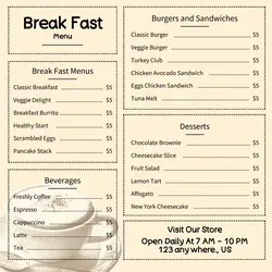 Simple Food Menu Instagram Post