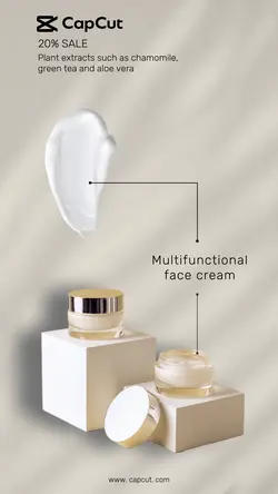 Beauty & Personal care Multifunctional face cream Product display