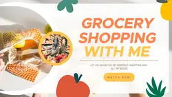 Grocery Shopping Vlog Youtube Thumbnail