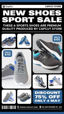 8 Multi-product Image Shoes Sport Sale Promotion Instagram Story