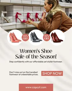 Women Shoes Sale Promotion Instagram Portrait
