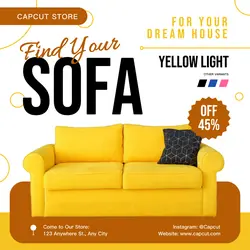 Yellow SOfa Furniture Instagram Feed
