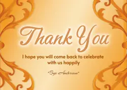 Non-Marketing Thank You Personal Card