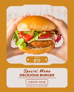 delicious burger sale instagram post