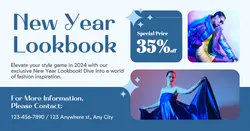 New Year Lookbook Promotion Facebook App Ad