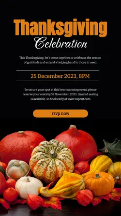 Thanksgiving Celebration Instagram Story