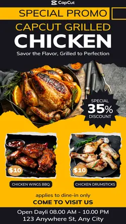 Grilled Chicken Promotion Instagram Story