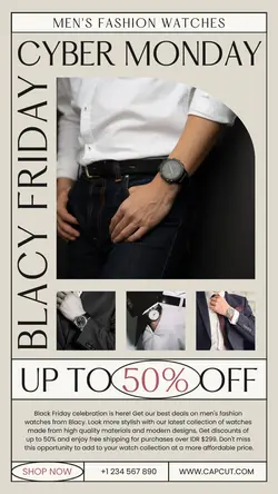 Cyber Monday Watch Sales Promotion Story
