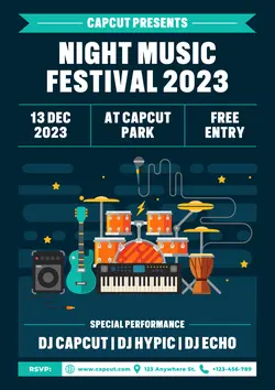 Non Marketing Event Poster Music Festival