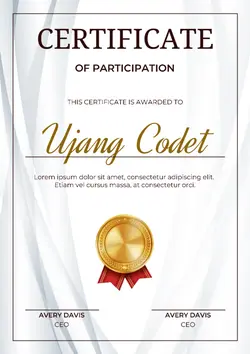 Non-marketing Education - Certificate Gold Modern