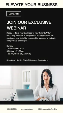 Business Webinar Promotion Instagram Story
