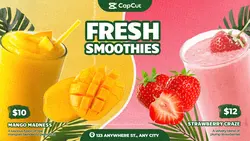 Fresh Smoothies Product Drink Landscape Banner