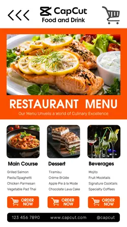 4 Multi-Product Image Food Menu Product Display