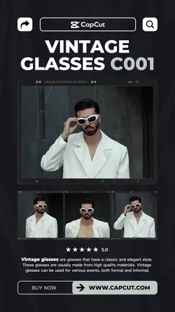 Vintage Glasses Fashion Industry Promotion Instagram story
