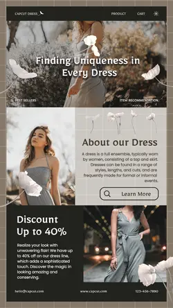 Fashion Grey Dress Flower Product Display Instagram Story