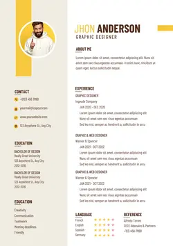 Business Graphic Designer Resume Minimalist