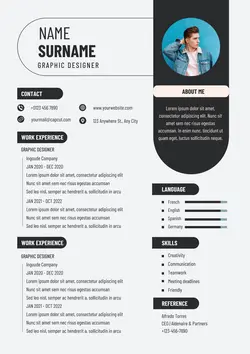 Business Graphic Designer Resume Minimalist