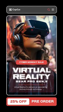 Virtual Reality Cyber Monday Sale Promotion Website