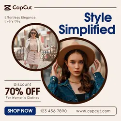 2 Multi-Product Image Women's Clothes Promotional