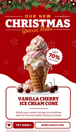 Christmas Ice Cream Instagram Story