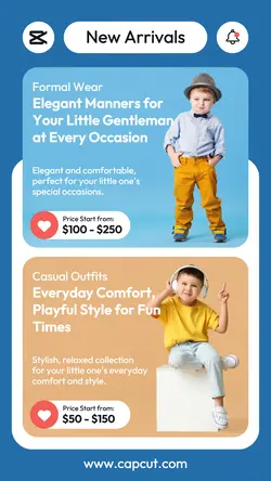 2 Multi-product Image Children's Clothes New Arrivals Product Display