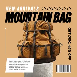 E-Commerce Product Display+Fashion Industry Mountain Bag