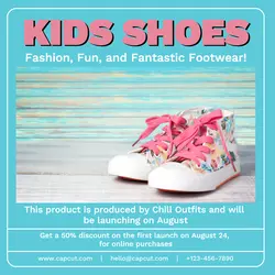 Fashion Kids Shoes Promotion Instagram Post