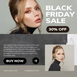Black friday sale instagram post gray minimalist