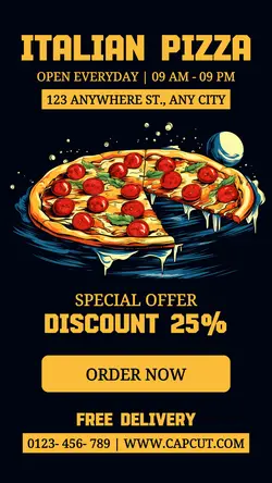 Italian Pizza Food Promotion Instagram Story